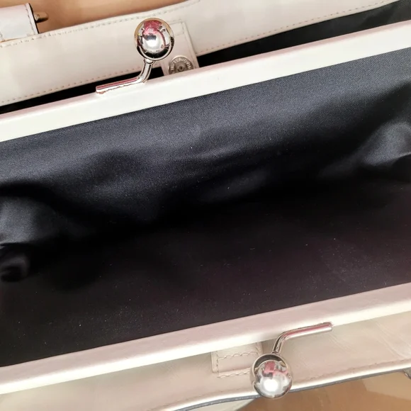 Coach Gray and Cream Satchel